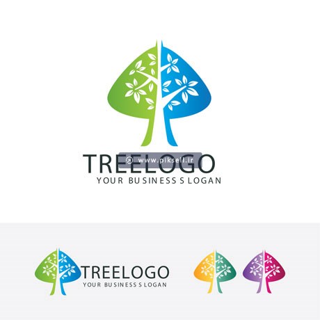 وکتورلایهباز لوگو با طرح درخت یا tree
