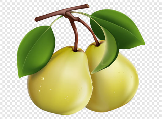 فایل دوربری شده میوه گلابی با پسوند png