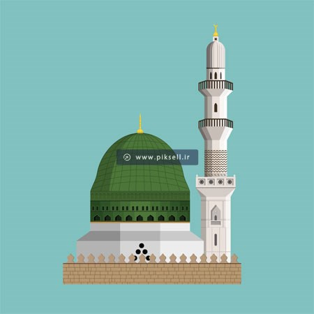 وکتور لایه باز مسجد النبی با فرمتهای EPS و AI