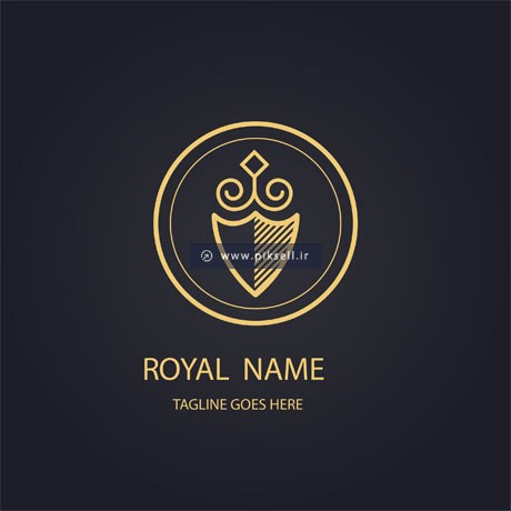 وکتور لایه باز لوگو با طرح گارد و مفهوم royal