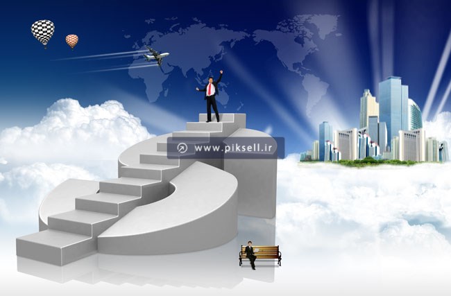 دانلود فایل psd لایه باز با طرح موفقیت در درآمد و تجارت