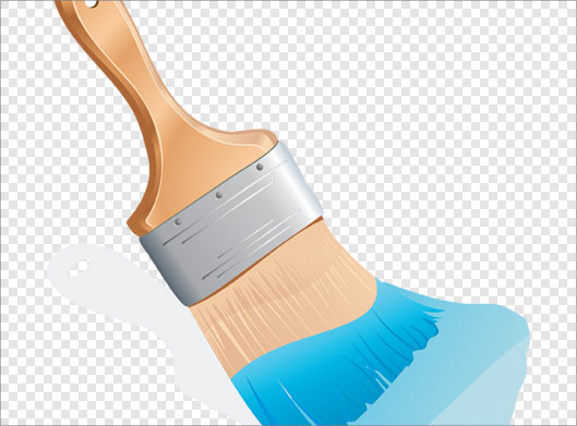 تصویر دوربری شده و png قلم مو با رنگ آبی