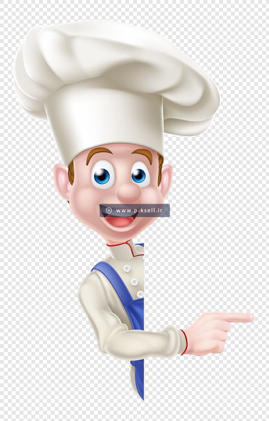 فایل دوربری شده و ترانسپرنت کاراکتر آشپز جوان