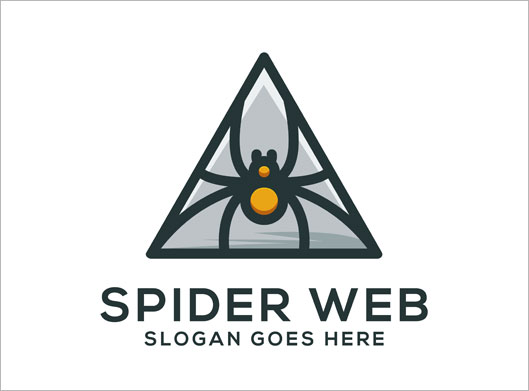 لوگوی وکتور با طرح spider web بصورت لایه باز