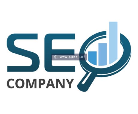 لوگوی لایه باز با طرح ترکیبی seo و ذره بین