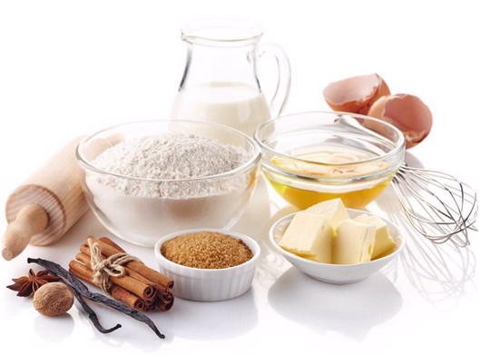 دانلود عکس با کیفیت  مواد اولیه برای پخت کیک