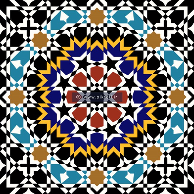 طرح وکتور بکگراند تذهیبی بصورت لایه باز