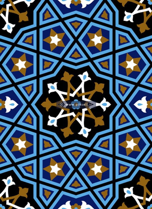 دانلود وکتور پترن و پس زمینه تذهیب بصورت لایه باز