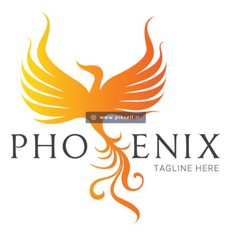 وکتور لوگوی phoenix با طرح ققنوس ، هما یا پرنده افسانه ای