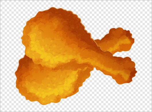 فایل png مرغ سوخاری (ران مرغ) بصورت دوربری شده