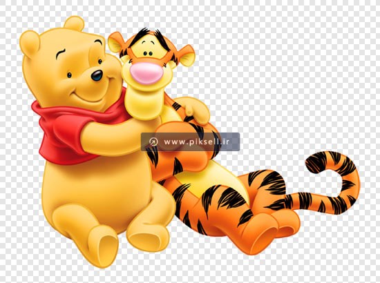 فایل png بدون زمینه ببر و خرس در کارتون pooh
