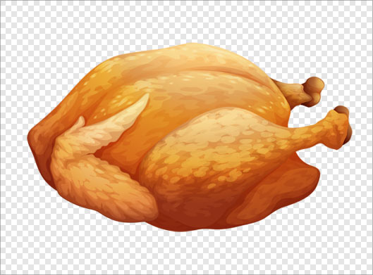 فایل png دوربری شده مرغ سوخاری بصورت ترانسپرنت