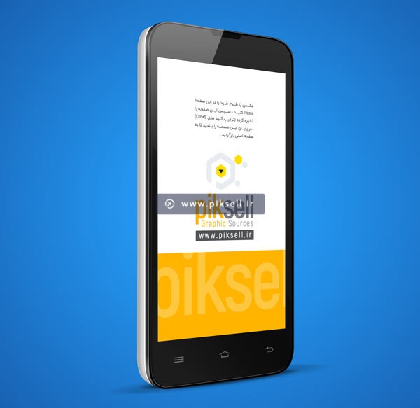 فایل psd موکاپ یک گوشی تلفن همراه در حالت ایستاده
