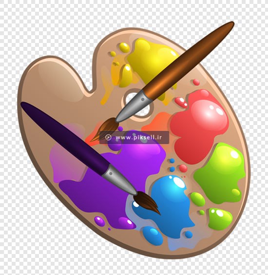 فایل png دوربری شده پالت آبرنگ بصورت ترانسپرنت
