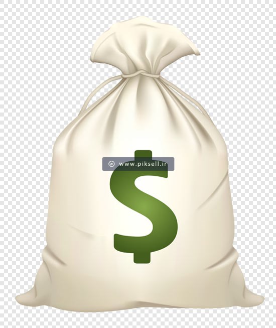 دانلود فایل png کیسه پول و دلار بصورت ترانسپرنت