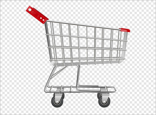 دانلود فایل png سبد چرخدار خرید بصورت دوربری شده