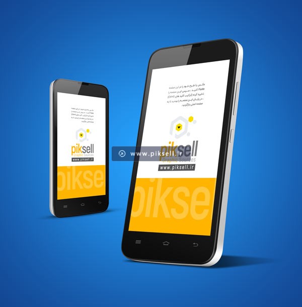 دانلود فایل psd گوشی موبایل در دو حالت مختلف