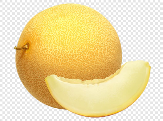 فایل png دوربری شده خربزه زرد بصورت ترانسپرنت