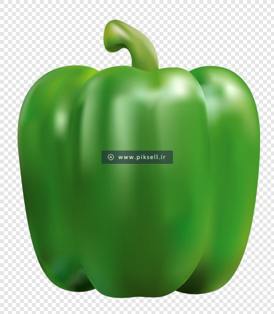 فایل png بدون زمینه فلفل دلمه ای سبز بصورت ترانسپرنت