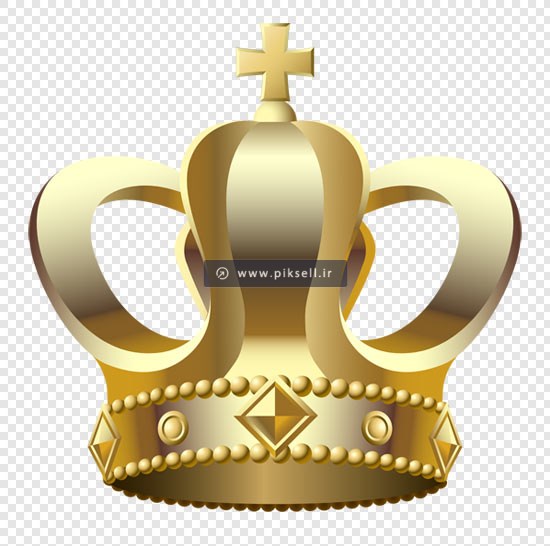 فایل png دوربری شده تاج طلای پادشاهی بصورت ترانسپرنت