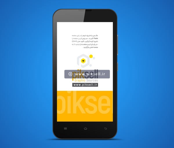 موکاپ psd یک گوشی آیفون ایستاده بصورت لایه باز
