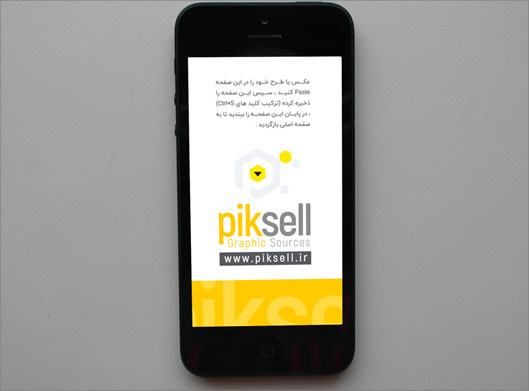دانلود فایل لایه باز psd موکاپ (Mockup) گوشی آیفون سیاه