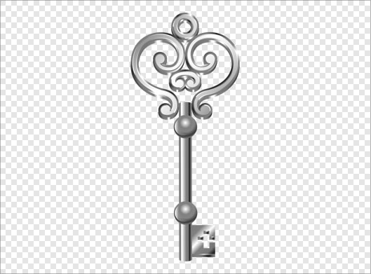 فایل png کلید فلزی بصورت دوربری شده و ترانسپرنت