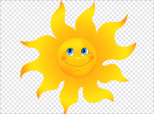 فایل png دوربری شده خورشید تابان بدون پس زمینه