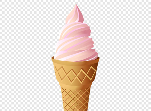 دانلود فایل png بدون زمینه بستنی قیفی بصورت ترانسپرنت