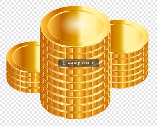 فایل png سکه های طلایی بدون زمینه و دوربری شده