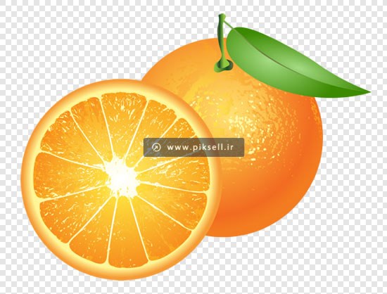 فایل ترانسپرنت دوربری شده پرتقال نارنجی بصورت png