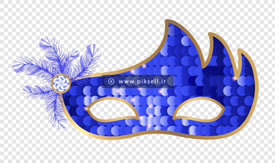 فایل png نقاب و ماسک آبی رنگ بصورت ترانسپرنت