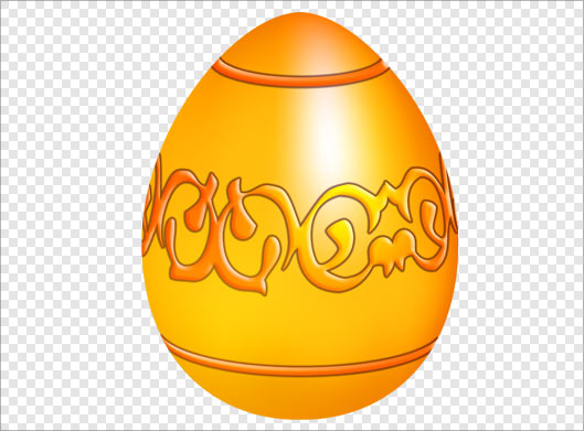 فایل دوربری شده تخم مرغ طلایی و زرد رنگ شده