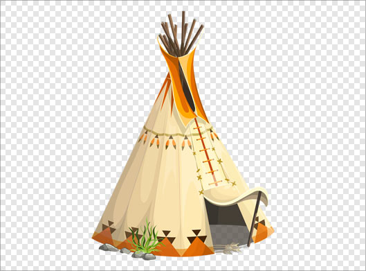 فایل دوربری شده خانه سرخپوست بصورت ترانسپرنت png