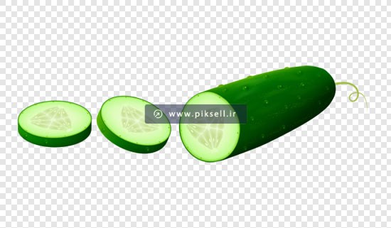 فایل png بدون زمینه میوه خیار سبز بصورت ترانسپرنت