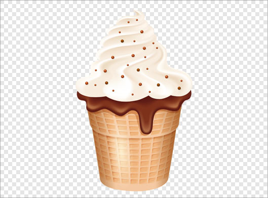 فایل png بستنی قیفی بصورت دوربری شده و ترانسپرنت