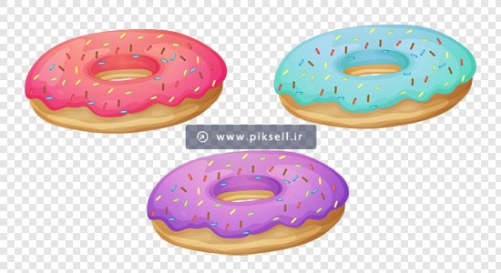 دانلود تصویر دوربری شده شیرینی و دونات