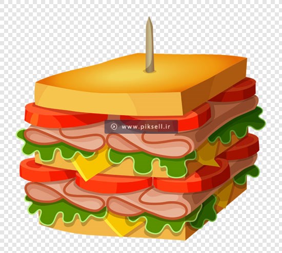 فایل دوربری شده اسنک و ساندویچ چند لایه با پسوند png