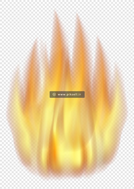 دانلود فایل png شعله های زبانه کشیده آتش زرد