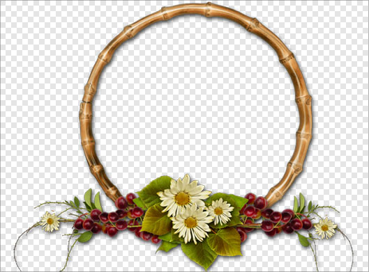 فایل png دوربری شده طرح حلقه گل بدون پس زمینه