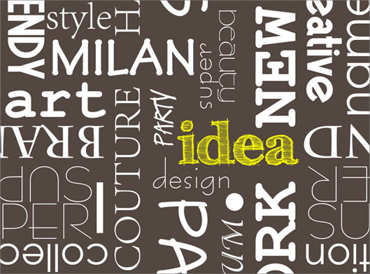 دانلود وکتور مجموعه کالیگرافی با نوشتارهای idea