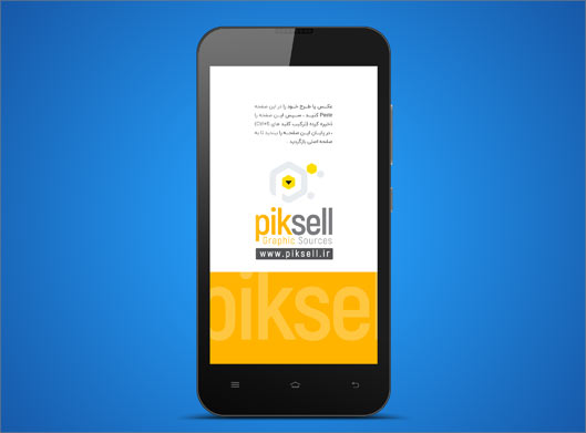 موکاپ psd یک گوشی آیفون ایستاده بصورت لایه باز