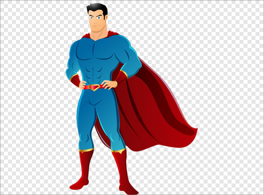 فایل دوربری شده سوپر من و مرد قهرمان با پسوند png