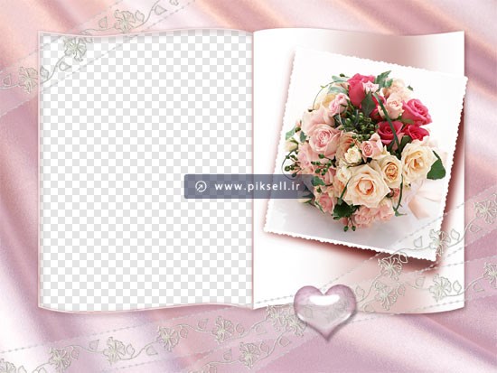 دانلود تصویر دوربری شده قاب و فریم بصورت کتاب باز شده