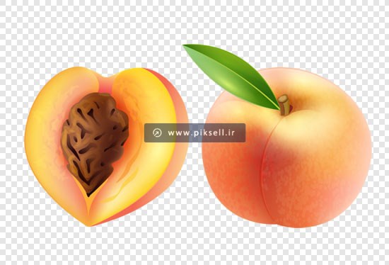 فایل png دوربری شده هلو بصورت ترانسپرنت و بدون زمینه