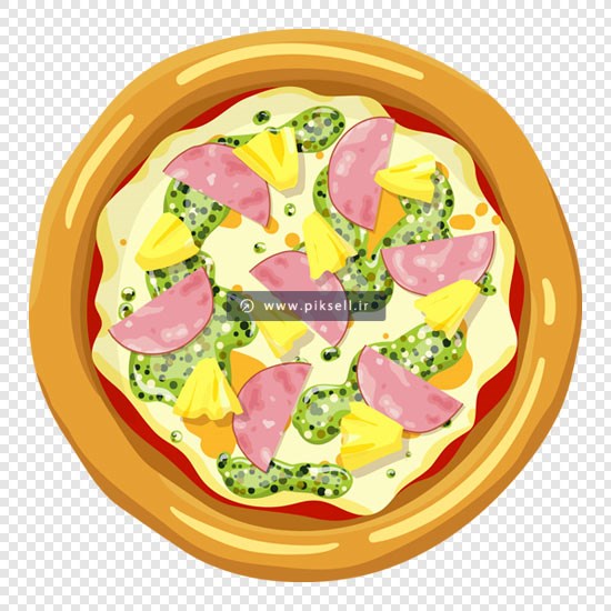 فایل png نیمرو در بشقاب بصورت گرافیکی و کارتونی