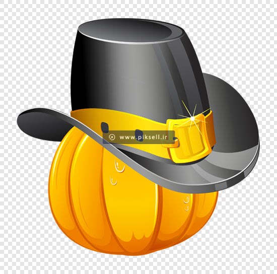 فایل png با طرح کلاه کابوی و کدو تنبل (هالووین)