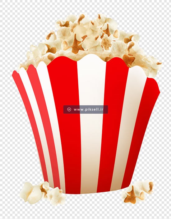 فایل png لیوان پاپ کورن و ذرت بو داده