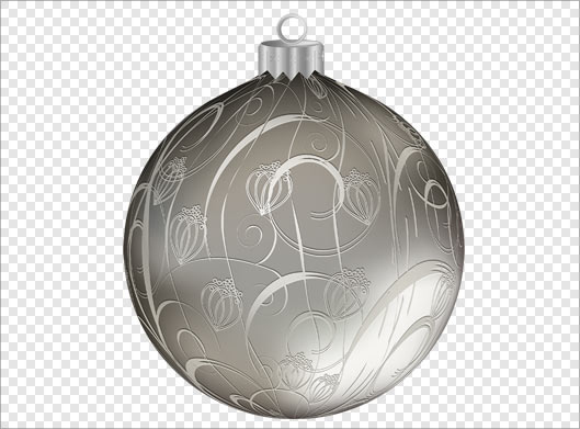 دانلود فایل png گوی نقره ای تزئینی با کیفیت بالا