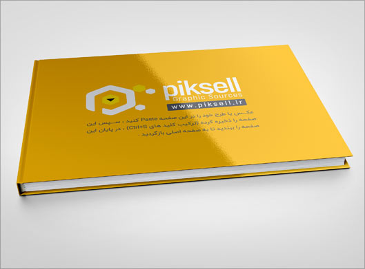 دانلود فایل psd موکاپ جلد و کاور کتاب با صفحات افقی